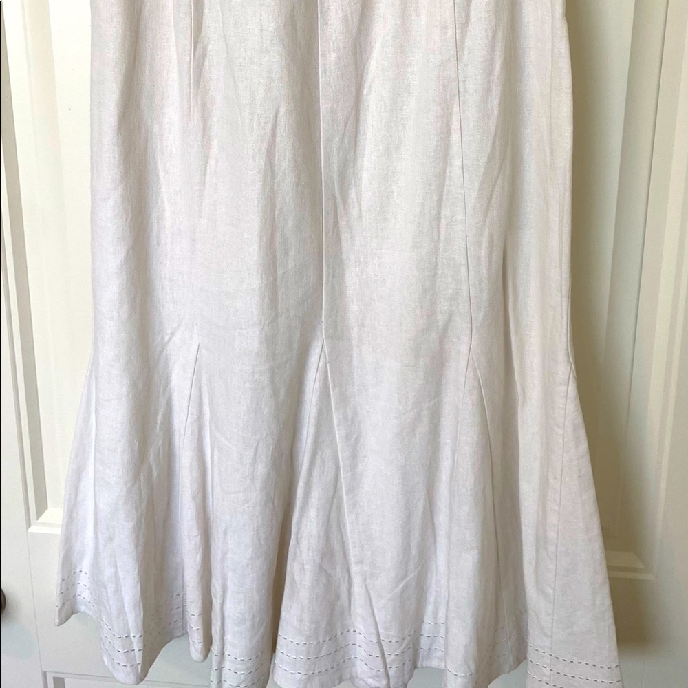 White linen skirt